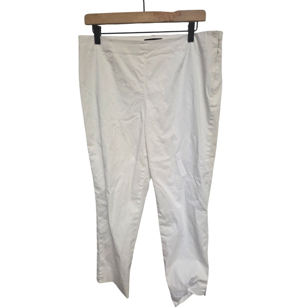 LAFAYETTE 148 NEW YORK White Cropped Ankle Pants Womens Size 12‎